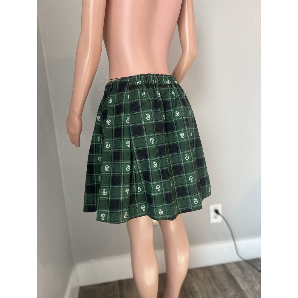 Wizarding World of Harry Potter Green Plaid Slytherin Skirt Size 2X MINI Y2K#101 - Picture 11 of 11